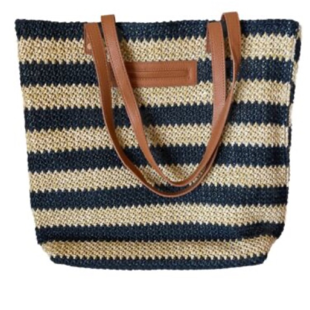 Thirty-One Around Town Tote - Navy Straw